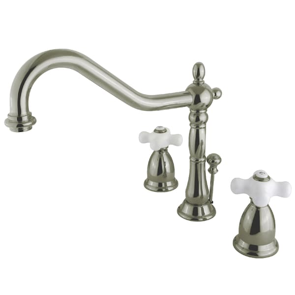 8" Widespread Bathroom Faucet, Brushed Nickel